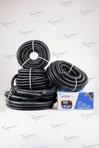 Tubo Corrugado de Acero Galvanizado Negro para Cableado Eléctrico, Tubo Abierto de 20 mm para Uso Industrial, Protección de Cables a Prueba de Agua - Product Image 3