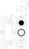 Boîte de haut-parleur MIFOSOUND 130*44*H36 mm 8 Ohm 15W avec diviseur de fréquence et tweeter