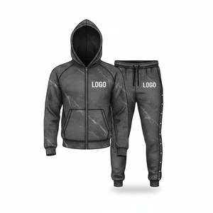 Ropa de calle hecha en Pakistán chándal lavado ácido personalizado para hombres chándal de diseñador conjunto de chándal de peso pesado - Product Image 1