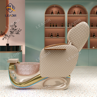 Fauteuil de pédicure électrique de luxe pour salon de beauté, avec spa pour les pieds à remous sans tuyauterie, inclinable et réglable, pour massage et bain.