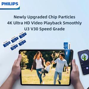 Tarjeta Philips TF 8GB 16GB 32GB 64GB 128GB Class10 V30 U3 tarjeta de memoria de teléfono móvil de alta capacidad cámara de vigilancia grabadora de coche - Product Image 3