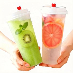 Vasos de Plástico Desechables Transparentes y Esmerilados para Té Boba, Café Helado, de 9, 12, 16, 20, 24 y 32 oz, con Logotipo Personalizado, para Uso Industrial, Venta al Por Mayor de Fábrica - Product Image 2