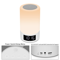 Altavoz inteligente de 5w con Control táctil, luces que cambian de 7 colores, temporizador libre de 20-60 min, recargable, luz nocturna, altavoz inalámbrico