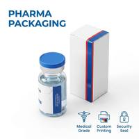 Boîte d'emballage personnalisée en carton blanc ivoire pour flacons de médicaments, auto-érectible et pliable, pour petits flacons de pilules de 2ml/3ml/10ml, impression UV