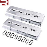 Couvercles de soupape en aluminium billetté pour 05-19 Dodge Hemi 5.7L 6.1L 6.4L Finition argentée-Compatible avec les modèles H100 et Vision