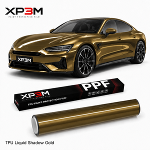 ฟิล์มใส XP3M Liquid Shadow Gold Liquid Metal Gloss TPU สีทองเมทัลลิก สำหรับหุ้มรถยนต์ ความหนา 7.5 มิล ซ่อมแซมตัวเองได้ ป้องกันรอยขีดข่วน ป้องกันการเหลือง - Product Image 1