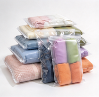 Sacs refermables en PE transparent givré écologiques avec fermeture éclair, pochettes d'emballage à glissière imprimées en sérigraphie pour vêtements - Bolsas Para Ropa