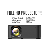 Projecteur de lecture de vidéos Full hd 4k natif LCD LED home cinéma android 9 projecteur 7000 lumens 20000:1 contraste 4k projecteur
