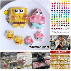 Zili Yellow Cartoon Shiny pink Stars Flatback Resin <strong>Charms</strong> Eco-friendly DIY Accessory Phone case Manual Patching Material - Product Image 2