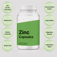 Fabricant OEM de comprimés de zinc personnalisés 30mg, complément alimentaire pour le soutien immunitaire et antioxydant, marque privée