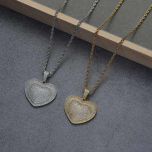 Pendentif d'amour tridimensionnel, bijoux hip-hop, accessoires <span class=keywords><strong>rap</strong></span>, zircon incrusté de cuivre - Product Image 3