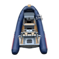 Bateau pneumatique rigide RHIB 520 de 17 pieds, coque en aluminium rigide, coque en V profond, Hypalon/PVC, haute vitesse