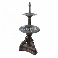 Fontaines d'eau vintage pour patio et jardin, grandes fontaines d'ange à deux niveaux, fontaines en fonte de fer pour l'extérieur, chérubins, jardins aquatiques, cascades