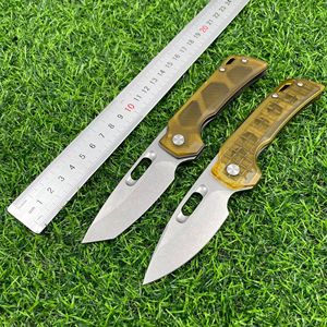 Navaja plegable con mango de Pterosaurio PEI y hoja D2, adecuada para supervivencia al aire libre, camping y transporte en el bolsillo. - Product Image 1
