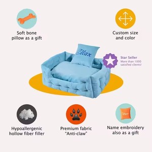 Fabrikpreis Maßgefertigtes Umweltfreundliches Solides Rechteckiges Matratzen-Komfortables Wärmendes Langlebiges Waschbares Wasserdichtes Bouclé-Hundesofa - Product Image 4