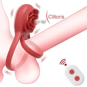מפעל הסיטונאי צעצוע זוג שיתוף clitoral גירוי תשוקה נעילת רטט טבעת בסדר