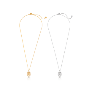 Collana con Ciondolo Lettera R Angelina, Tono Oro e Argento, Acciaio Inossidabile, Gioielli Minimalisti alla Moda, Regalo per Uso Quotidiano - Product Image 4