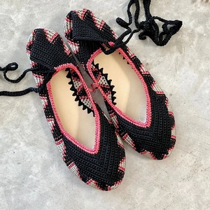 Feiwei, zapatos de tacón de princesa Europea americana, suela blanda, zapatos planos tejidos de gran tamaño para mujer, zapatos náuticos con punta cuadrada y Punta de huevo - Product Image 6