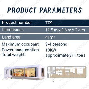 Mini maison micro conteneur moderne préfabriquée Bateau d'extérieur Maison mobile Capsule spatiale pour chambre à coucher Villa Appartement Salon - Product Image 5