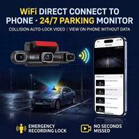 Caméra embarquée à quatre canaux et trois objectifs avec écran tactile, enregistrement 1080P + 3x480P, Wi-Fi intégré, détection de gravité, écran IPS HD de 3 pouces