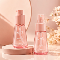 Flacon pulvérisateur à fine brume Muze Wholesale 50 ml pour le visage, le corps et les cheveux, flacon cosmétique en plastique personnalisé pour lotion, emballage pour soins de la peau