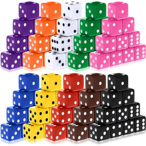 100pcs 19mm Casino phong cách Acrylic D6 <span class=keywords><strong>Dice</strong></span> <span class=keywords><strong>Set</strong></span> 10 màu sắc cho trò chơi xúc xắc - Product Image 2