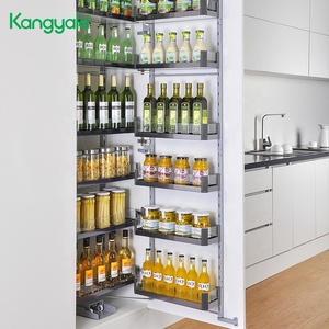 Kangyale 现代金属厨房高柜储物柜可拉出式可调节储物篮，可容纳 4-5-6 层储物篮，适用于橱柜 - Product Image 2