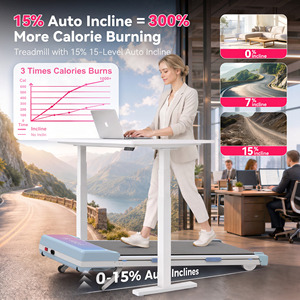 Tapis de marche silencieux <span class=keywords><strong>3</strong></span>,5 CV à moteur sans balais, capacité 410 lb, 45 dB, pour usage sous <span class=keywords><strong>le</strong></span> bureau, fonctionnement ultra-silencieux, fitness à domicile - Product Image 3