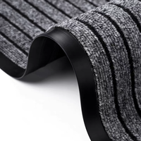 Tapis de porte moyen personnalisé en jacquard lavable et imperméable à sept rayures, en polyester et PVC, avec support antidérapant en caoutchouc moderne, pour usage intérieur/extérieur