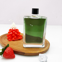 Großhandel 150ml 200ml Quadratische Bernsteinfarbene Klare Blau Verlaufende Parfümflaschen mit Silbernem Sprühkopf und Schwarzem Schraubverschluss für Parfüm-Neuverpackung