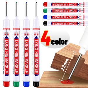 Năm Mới 22Mm Dài Đầu Đánh Dấu Bút Với Lỗ Sâu Dài Nib 4-Màu Sắc Mịn Bằng Văn Thảo Vĩnh Viễn Mực Cho Đa Bề Mặt Đánh Dấu - Product Image 1