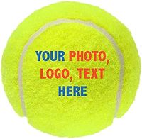 Balle de tennis en caoutchouc personnalisée avec logo imprimé, pour l'entraînement, le lancer et les jeux de plage pour chiens