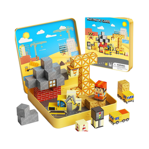 <strong>Mini</strong> 50PCS Magnetic <strong>Building</strong> <strong>Blocks</strong> for Kids STEM Educational Portable <strong>Iron</strong> Storage Box Construction Style <strong>Toys</strong> - Product Image 1
