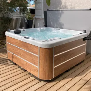 Bañera de hidromasaje eléctrica exterior Spa al aire libre para piscina de 6 personas Jardín Bañera de hidromasaje Spa