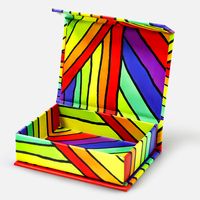 Boîtes cadeaux personnalisées en raphia rigide, laminées mat, avec revêtement UV, colorées, luxueuses, holographiques, en matériaux recyclés, fermeture magnétique