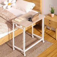 Bureau d'ordinateur mobile pliable sur roulettes, chariot pour ordinateur portable avec roues, bureau portable pour petit espace, canapé, lit