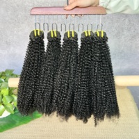 Extensions de cheveux humains 100% naturels non traités, grade 12A, bouclés crépus, cuticules alignées, provenance Vietnam
