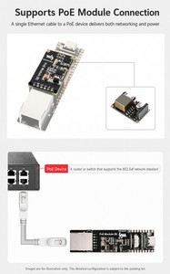 Carte de développement haute performance ESP32-P4, port Ethernet RJ45 100 Mbps avec module PoE, prend en charge Xiaozhi AI et Deepseek Edge AI - Product Image 5
