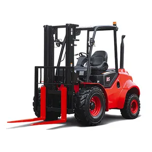 LEITE Manual Hand Forklift Stacker 3t 4t 5 Ton Forklift 4x4 Articulated Terrain Rough Forklift For Sale