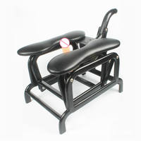 Silla Erótica BDSM con Máquina Sexual, Estructura Metálica, Silla para Masturbación Femenina con Vibrador y Dildo
