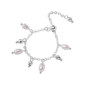 Bague d'index personnalisée en argent pur S925 pour femme avec perle naturelle et chaîne réglable à tirer - Product Image 5