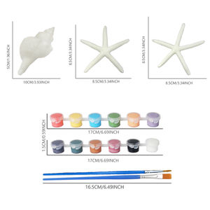 ชุดระบายสีสัตว์ทะเล DIY |   แปรงทาสีอะคริลิกสำหรับรูปปลาดาวและเปลือกหอยที่สามารถทาสีได้ |   ของเล่นศิลปะพีวีซีขนาด 4.5 นิ้ว ยี่ห้อ WAYEE - Product Image 5