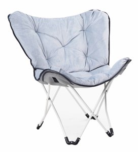 Comoda sedia a farfalla pieghevole per interni con schienale alto e accogliente con coperture di ricambio - Product Image 1