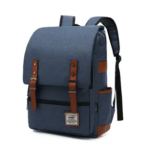 Hot sales backpack business logo men waterproof fashion factory customization canvas laptop bag rucksack backpack