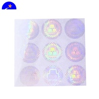 Autocollants holographiques personnalisés en PET transparent, logo circulaire, impression holographique 3D, autocollants adhésifs imperméables anti-contrefaçon