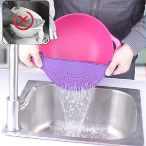 Passoire alimentaire de cuisine en silicone, pour Spaghetti, pâtes, gras de bœuf terrestre, <span class=keywords><strong>tamis</strong></span> <span class=keywords><strong>à</strong></span> pression sur bols, Pots et poêles - Product Image 4