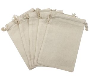 <b>Small</b> Cotton <b>Canvas</b> Draw String Muslin 4 X 6 Inches Muslin <b>Bags</b> Linen <b>Bag</b> Sachet Gift Pouch for Party Home Supplies - Product Image 4