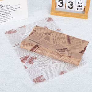 Papier d'emballage alimentaire en papier kraft enduit de PE imprimé avec un logo personnalisé, résistant à la graisse, pour pain, hamburgers, sandwichs - Product Image 3