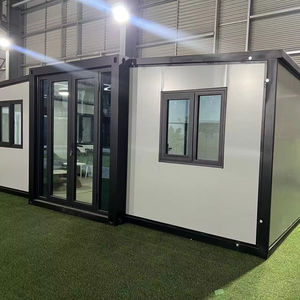 Maison conteneur extensible à succès pour hôtel, 2-3 chambres, structure en acier, double aile, maison préfabriquée de 20 pieds - Product Image 1