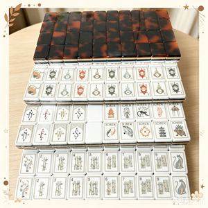 US warehouse fast delivery customized four-layer high-end American Mahjong <b>set</b>, 160 pieces, hand-painted acrylic, foldable, mode - Product Image 2